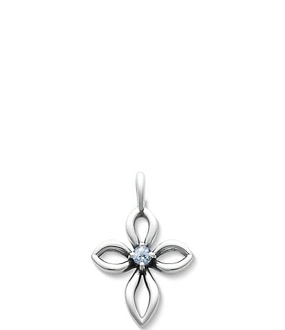 James Avery Remembrance Cross Lab-Created Birthstone Charm