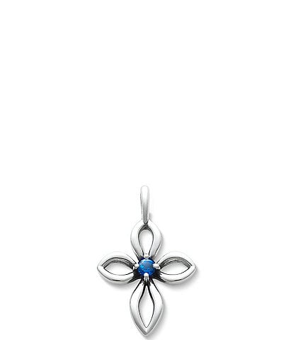 James Avery Remembrance Cross Lab-Created Birthstone Charm