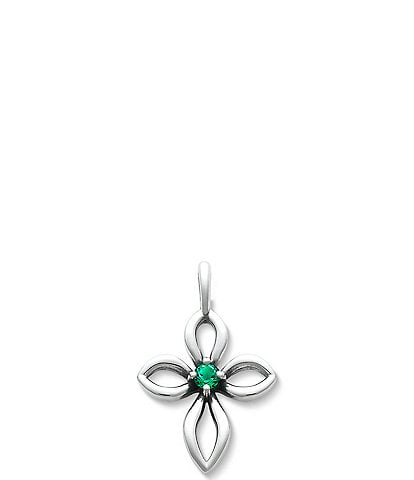 James Avery Remembrance Cross Lab-Created Birthstone Charm