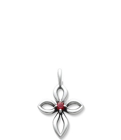 James Avery Remembrance Cross Lab-Created Birthstone Charm