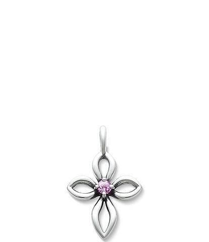 James Avery Remembrance Cross Lab-Created Birthstone Charm