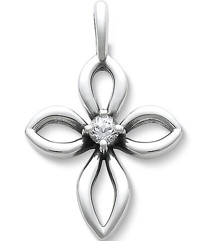 James Avery Remembrance Cross Lab-Created Birthstone Charm