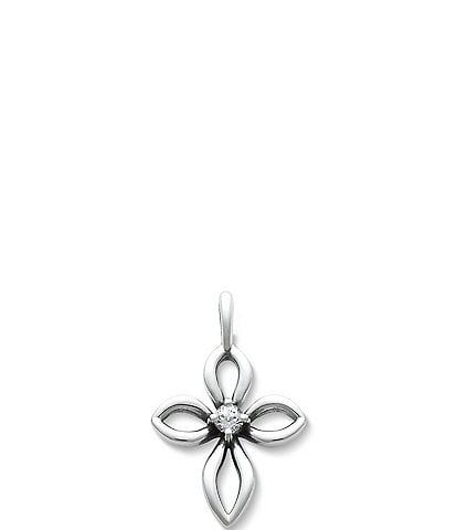 James Avery Remembrance Cross Lab-Created Birthstone Charm
