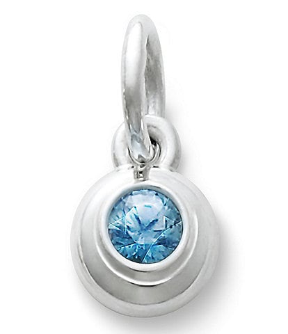 James Avery Remembrance Pendant December Birthstone with Blue Zircon