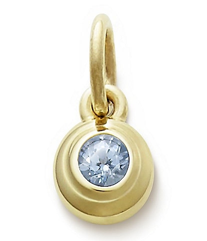 James Avery 14K Gold Remembrance Pendant with Lab-Created Aqua Spinel
