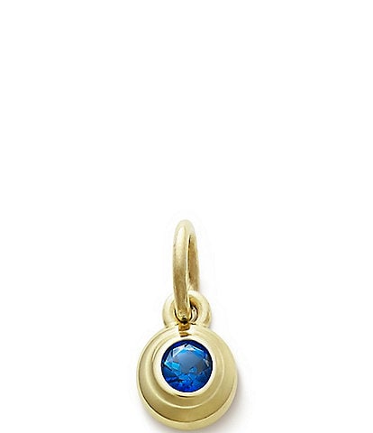 James Avery 14K Gold Remembrance September Birthstone with Lab-Created Blue Sapphire Charm