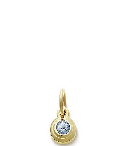  14K Gold Remembrance Lab-Created Birthstone Pendant Charm