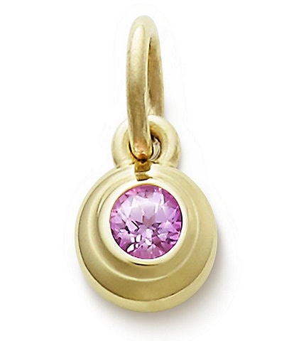 James Avery Remembrance Pendant October Birthstone with Lab-Created Pink Sapphire