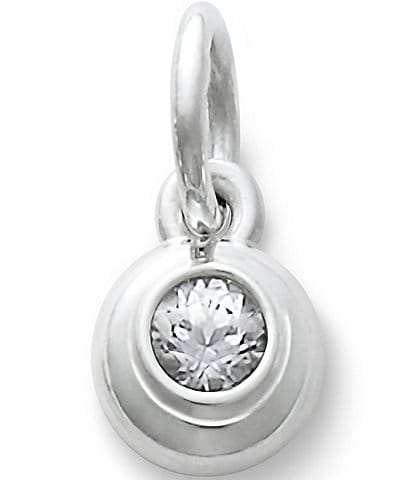 James Avery April Birthstone Remembrance Pendant with Lab-Created White Sapphire