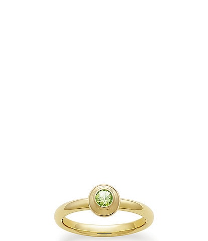 14K Remembrance Birthstone Ring with Lab-Created Gem