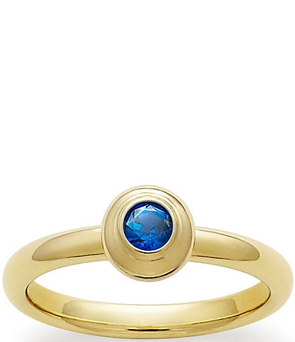 James Avery 14K Remembrance Ring September Birthstone with Lab-Created Blue Sapphire