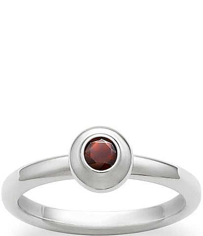James Avery Remembrance Ring January Birthstone with Garnet