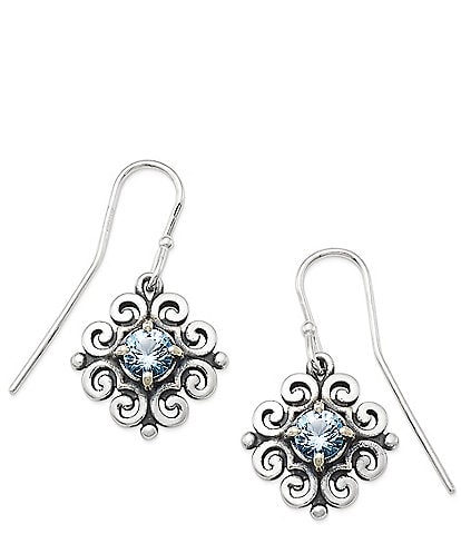 James Avery Scrolled Ear Hooks with Birthstone