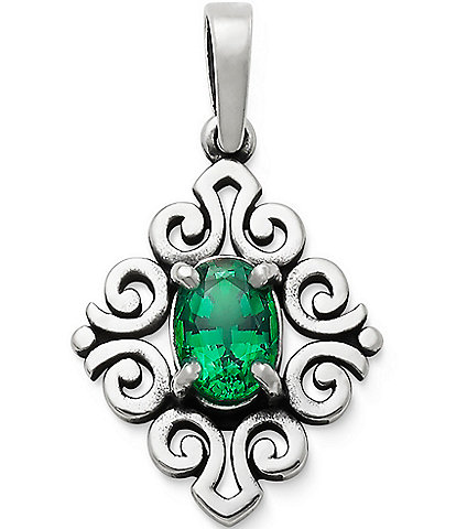 James Avery Scrolled Pendant with Gem