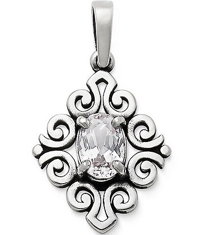 James Avery Scrolled Pendant with Gem