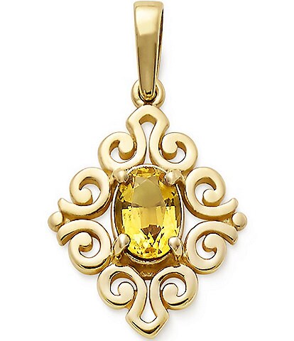 James Avery Scrolled Birthstone Pendant