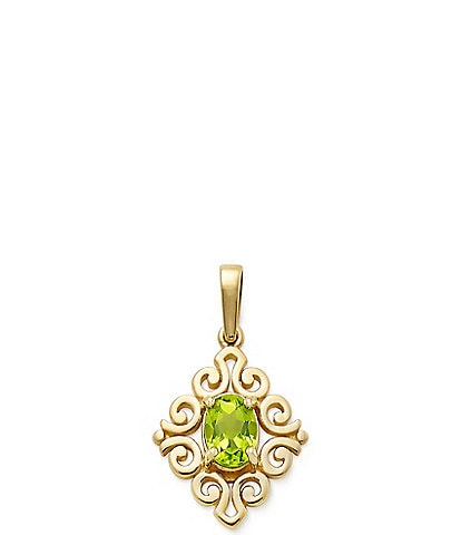 James Avery 14K Gold Enhanced Gem Birthstone Scrolled Pendant