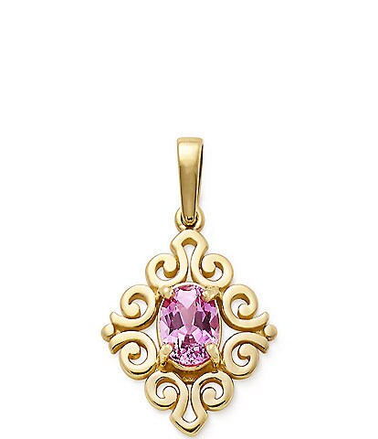 James Avery 14K Gold June Birthstone Scrolled Pendant