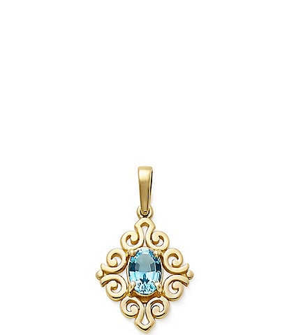 James Avery Scrolled Birthstone Pendant