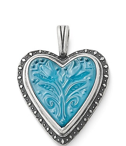 James Avery Sculpted Hearts and Tulips Blue Triplet Pendant