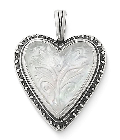 James Avery Sculpted Hearts and Tulips White Doublet Pendant