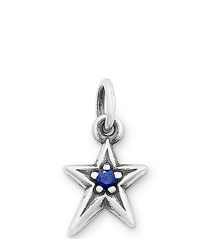 James Avery September Birthstone Lab Created Blue Sapphire Shining Star Pendant