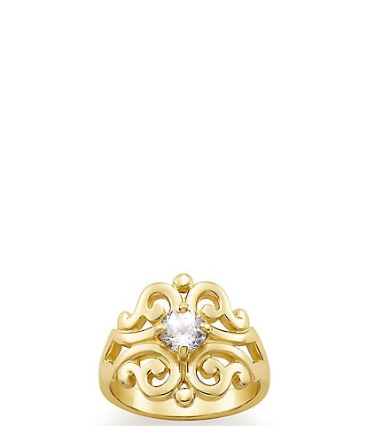 James Avery 14K Spanish Lace Birthstone Ring with Lab-Created Gem
