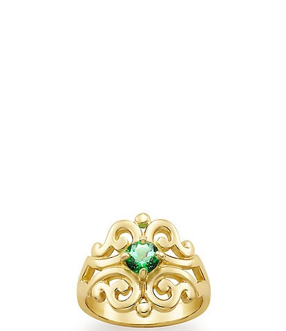 James Avery 14K Spanish Lace Birthstone Ring with Lab-Created Gem