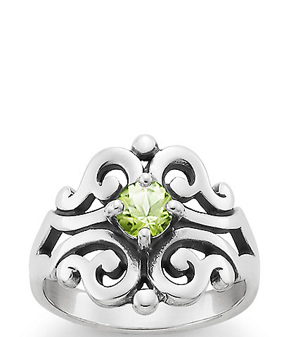 James Avery Spanish Lace Ring August Birthstone with Peridot