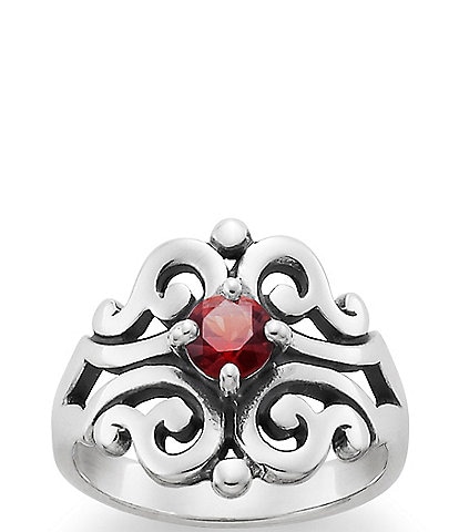 James Avery Spanish Lace Ring January Birthstone with Garnet