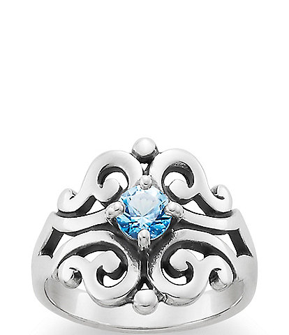 James Avery Spanish Birthstone Lace Ring with Lab-Created Gem