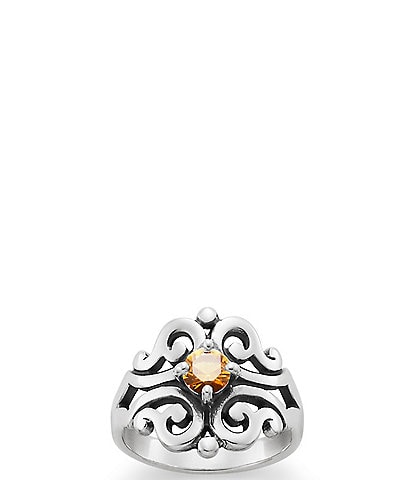 James Avery Spanish Birthstone Lace Ring with Lab-Created Gem