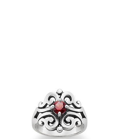James Avery Spanish Birthstone Lace Ring with Lab-Created Gem