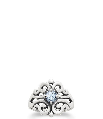 James Avery Spanish Birthstone Lace Ring with Lab-Created Gem