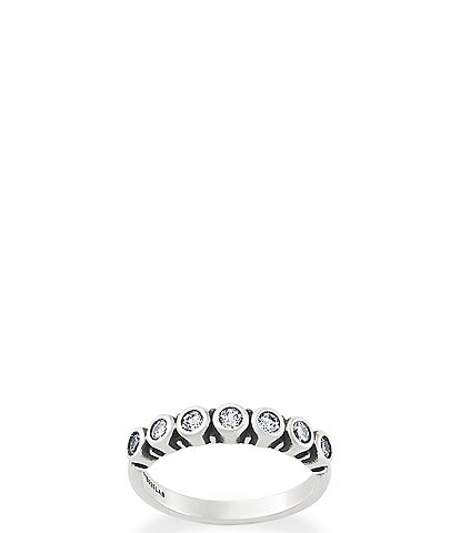 James Avery Stacker Ring with Lab-Created White Crystal Sapphire