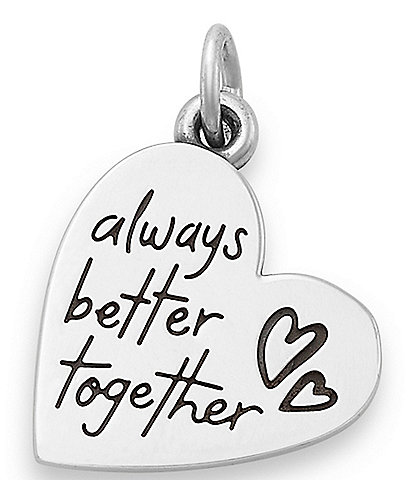 James Avery Sterling Silver Always Better Together Heart Charm