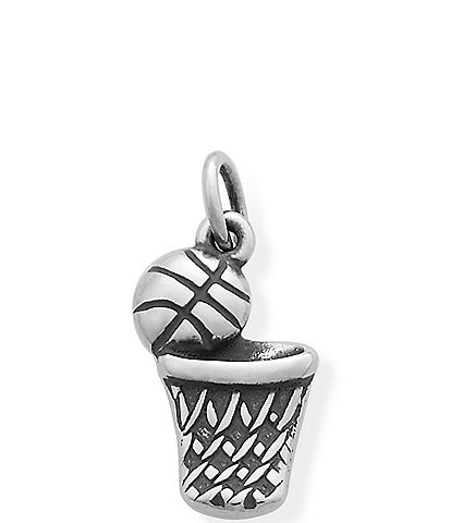 James Avery Sterling Silver Basketball & Hoop Charm