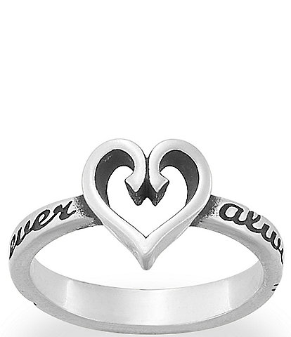 James Avery Sterling Silver Forever and Always Heart Ring