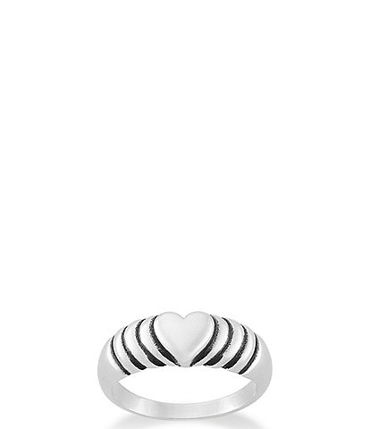 James Avery Chunky Sterling Silver Heart Hug Ring