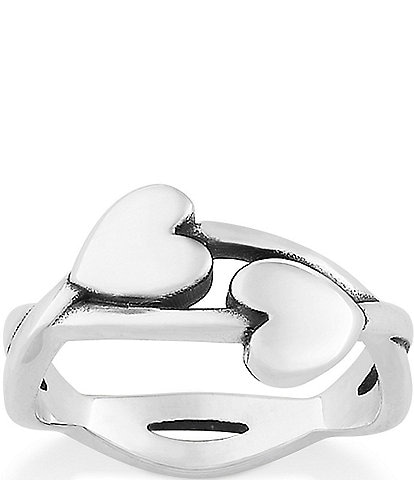 James Avery Sterling Silver Hearts Entwined Band Ring