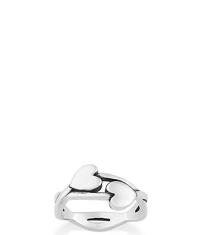 James Avery Sterling Silver Hearts Entwined Band Ring