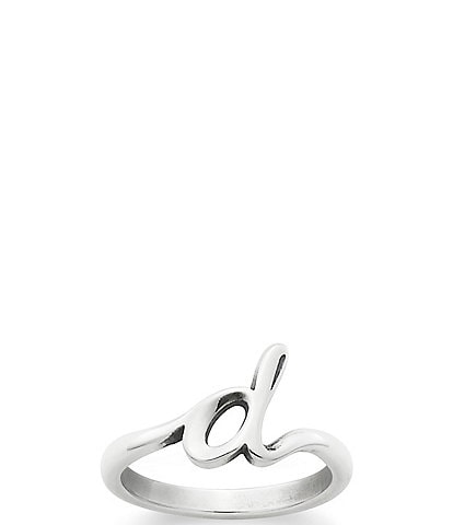 James Avery Sterling Silver Script Initial Ring