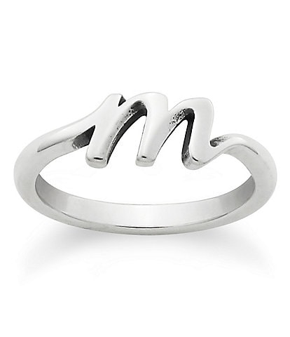 James Avery Sterling Silver Script Initial Ring