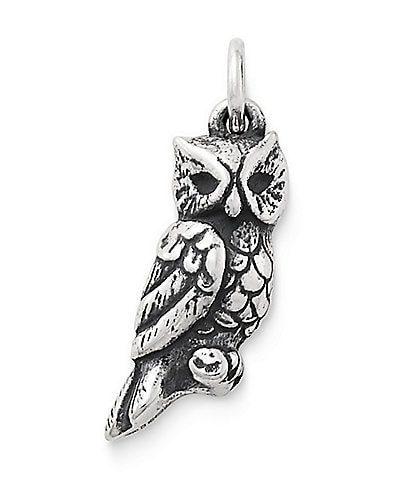 James Avery Sterling Silver Sculpted Owl Charm