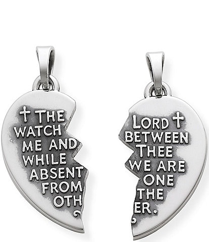 James Avery Sterling Silver Watch Over Thee Scripture Prayer Pendant