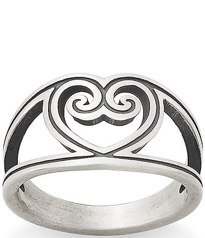 James Avery Traced Lines Heart Band Ring