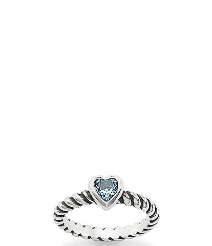 James Avery Gemstone Twisted Wire Heart Ring