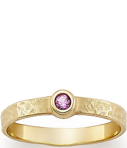 James Avery Birthstone 14K Hammered Ring