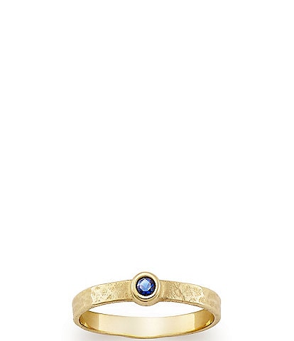 James Avery Birthstone 14K Hammered Ring