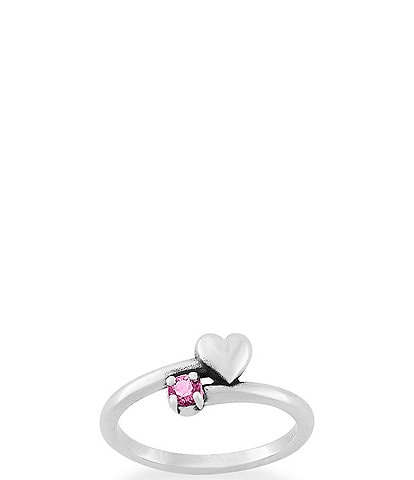 James Avery Wrapped in Love Heart And Gemstone Band Ring